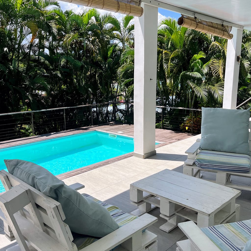 Espace détente au Gîte Caracoli à Trinité