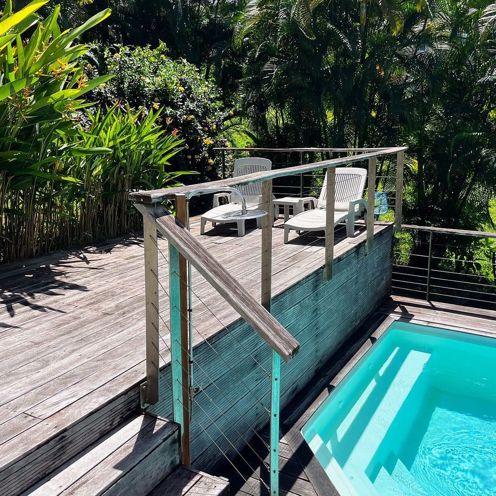 Espace détente au Gîte Caracoli à Trinité